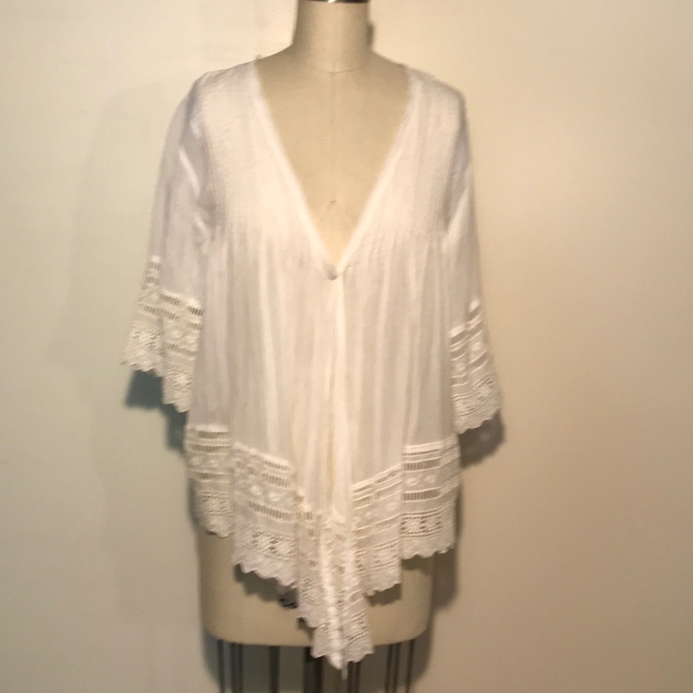 Johnny Was White Eyelet Blouse